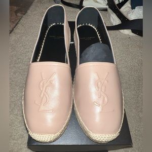 Saint Laurent leather espadrille flats